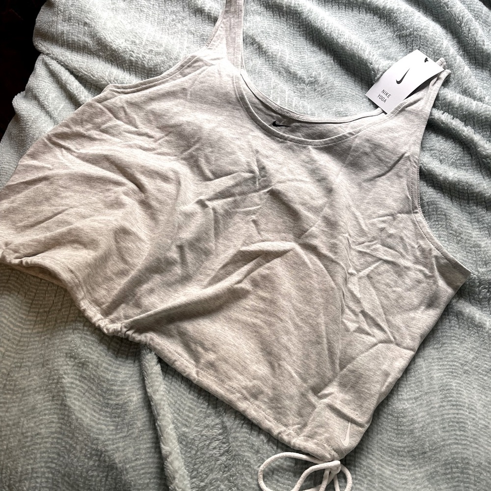Nike yoga NWT grey tie on side tank top